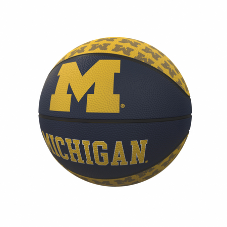 LOGO BRANDS Michigan Repeating Logo Mini-Size Rubber Basketball 171-91MR-1